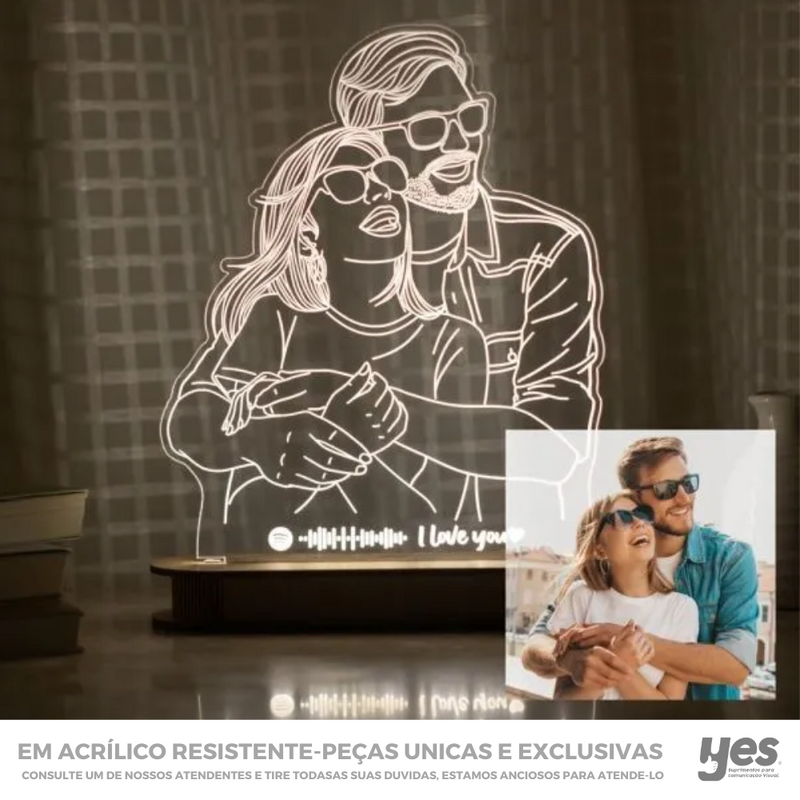 Luminária Personalizada em acrílico Novos Modelos 2024®️