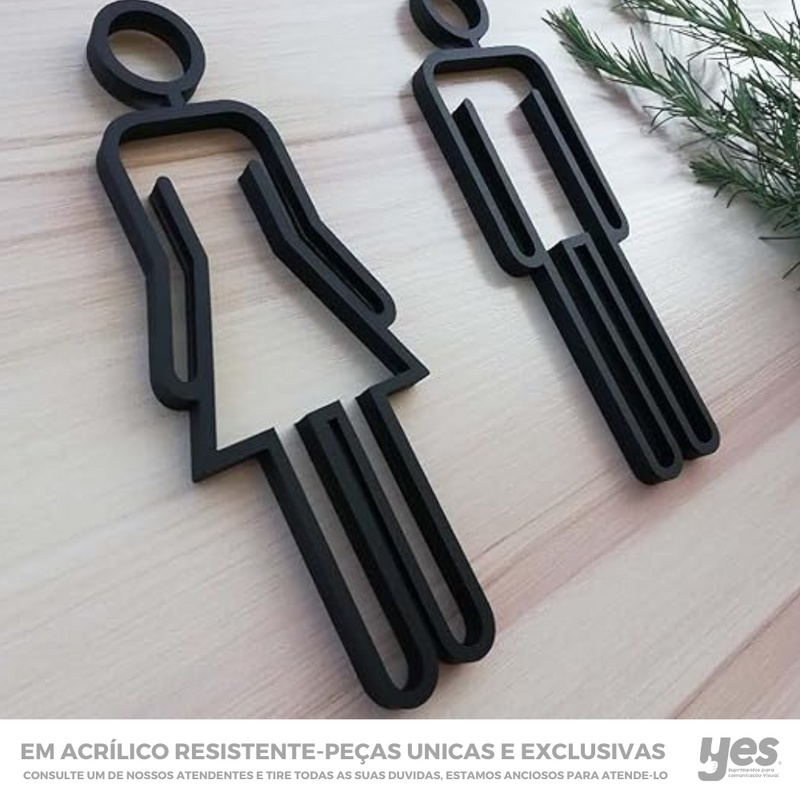 Identificador Unissex em acrílico