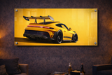 Quadro GT3 RS — Amarelo Performance (Acrílico Cristal)