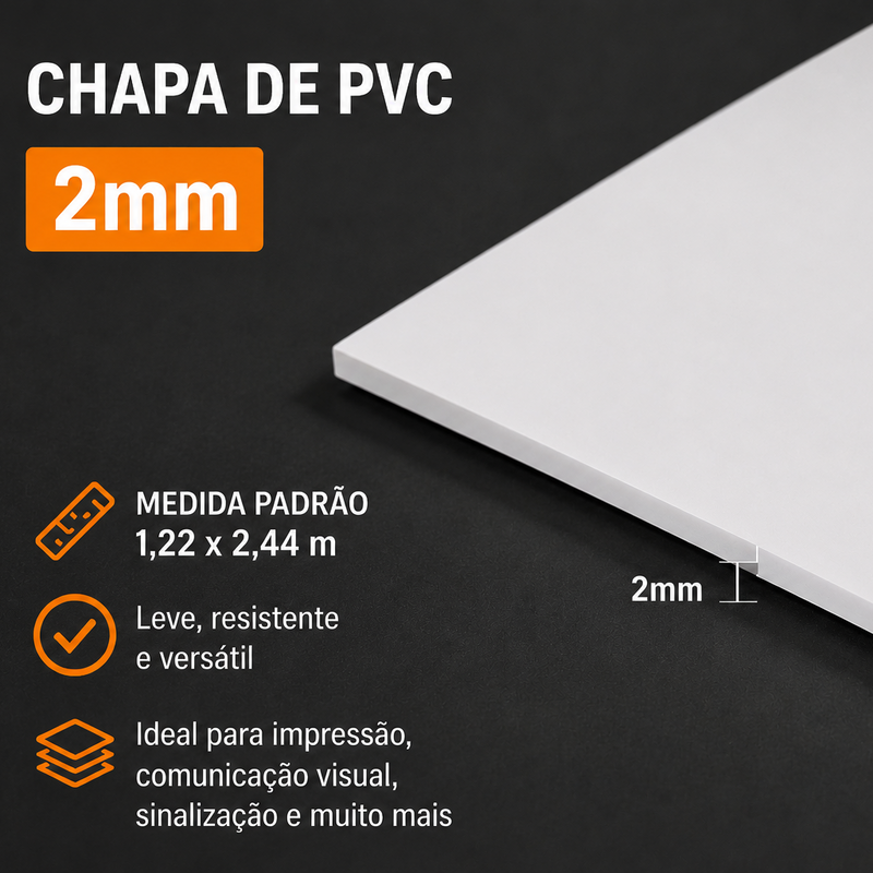 CHAPA DE PVC EXPANDIDO 2MM
