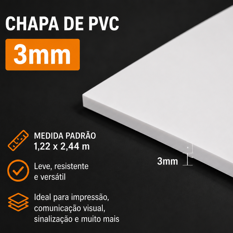 CHAPA DE PVC EXPANDIDO 3MM