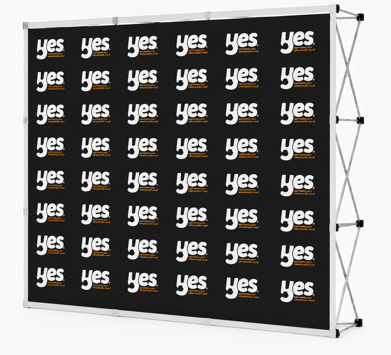 PDV Backdrop Pop Up Estruturado – Estrutura Sanfonada para Eventos e Feiras