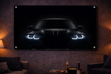 Quadro BMW — Olhos Brancos na Sombra (Acrílico Cristal)