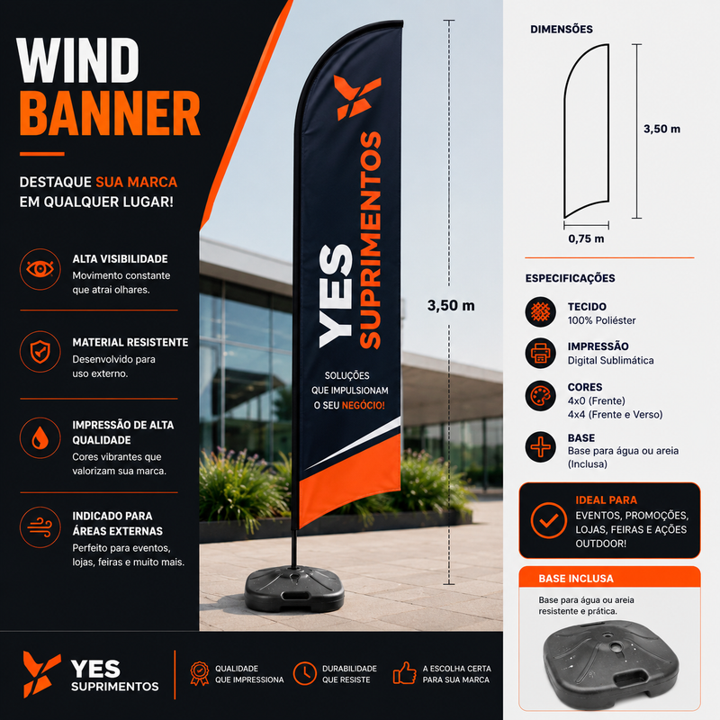 WIND BANNER 3,50M – YES SUPRIMENTOS
