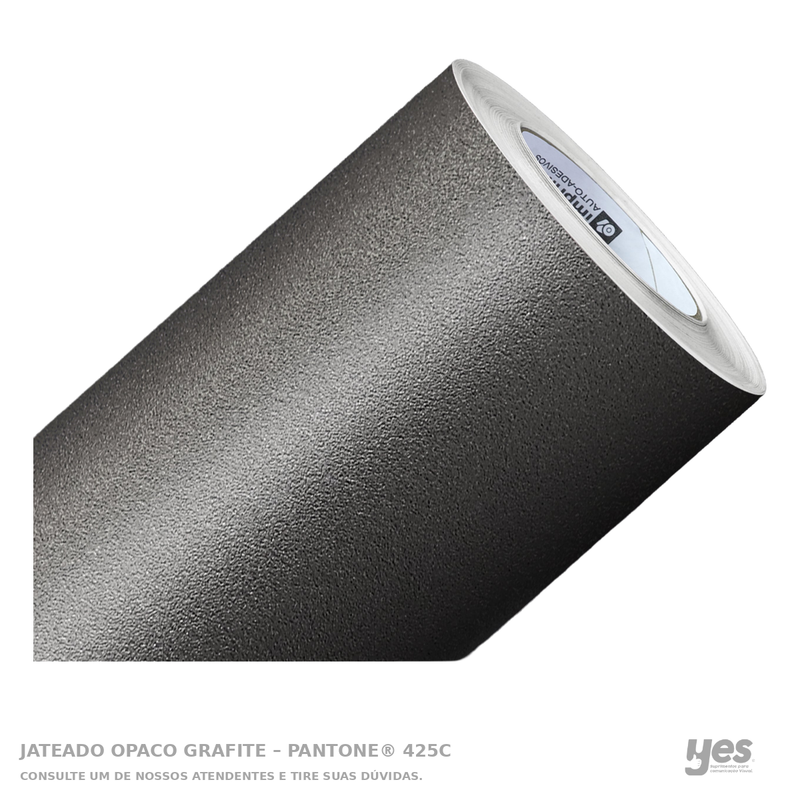 Jateado Opaco Grafite – Pantone® 425C — foto original com fundo branco e rodapé YES