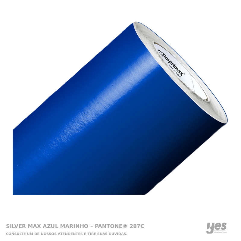 Silver Max Azul Marinho – Pantone® 287C — foto original com fundo branco e rodapé YES