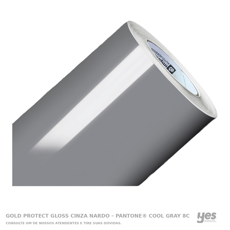 Gold Protect Gloss Cinza Nardo – Pantone® Cool Gray 8C — foto original com fundo branco e rodapé YES