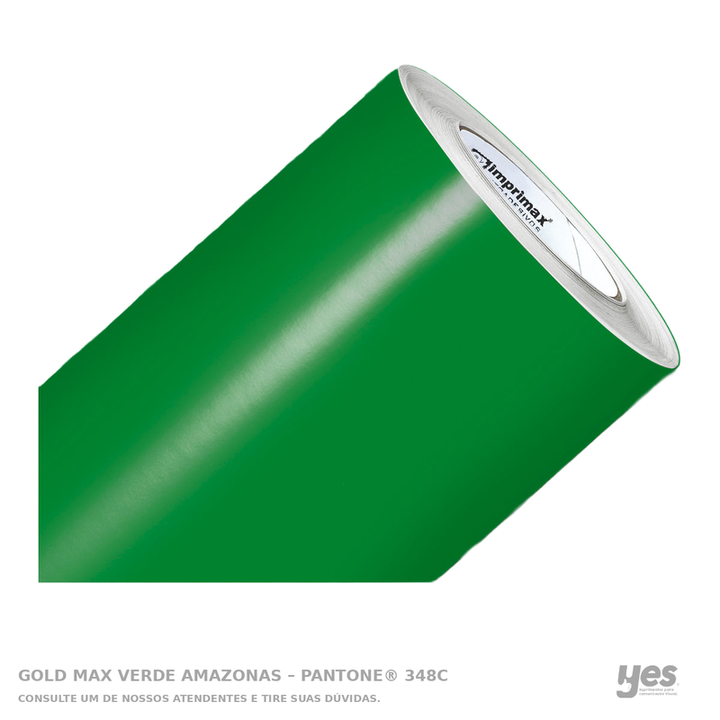 Gold Max Verde Amazonas – Pantone® 348C — foto original com fundo branco e rodapé YES