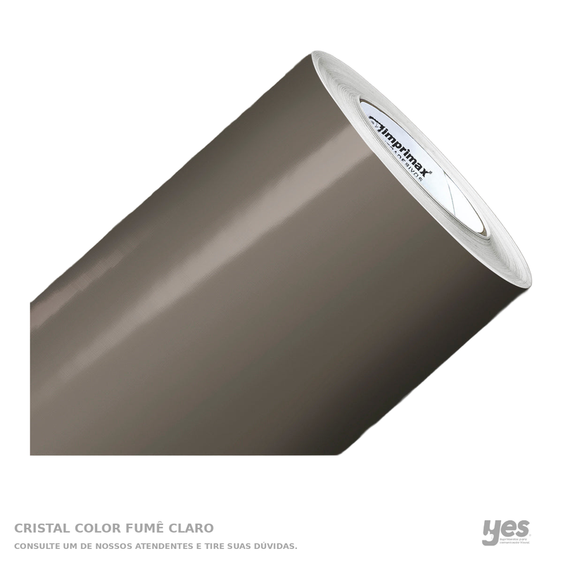 Cristal Color Fumê Claro — foto original com fundo branco e rodapé YES