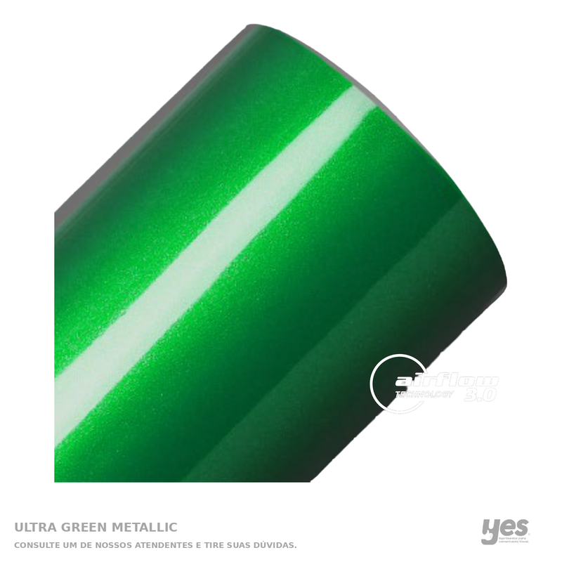 ULTRA GREEN METALLIC — foto original com fundo branco e rodapé YES